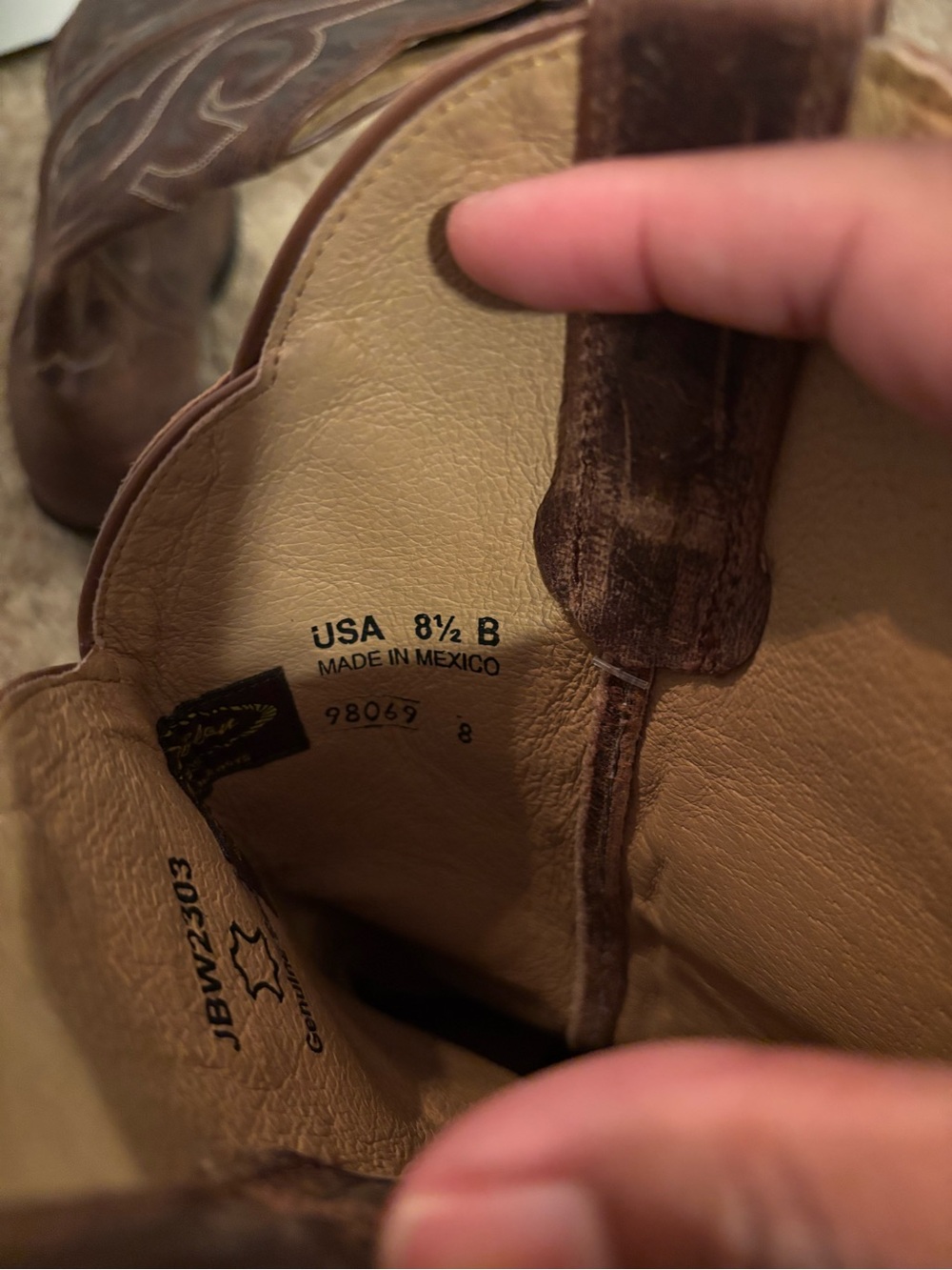 J.B. Dillon Tan Leather Western Boots - Picture 5 of 5